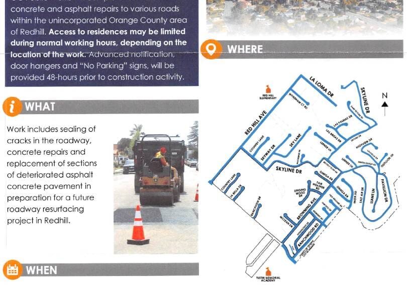 Road construction in Redhill service area.